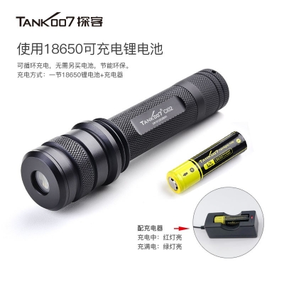 TANK007探客CI02 V2多波段勻光手電筒刑偵、檢查、找尋、勘察專用手電