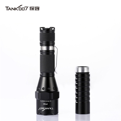 TANK007探客PT40超亮遠射手電筒LED大功率多功能電筒野外用戰(zhàn)術探險夜騎手電筒